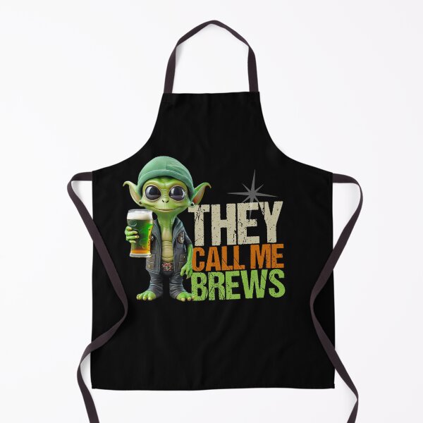 Item preview, Alien Drinking Beer Cool Extraterrestrial They Call Me Brews designed and sold by DAMOTAmagazine.