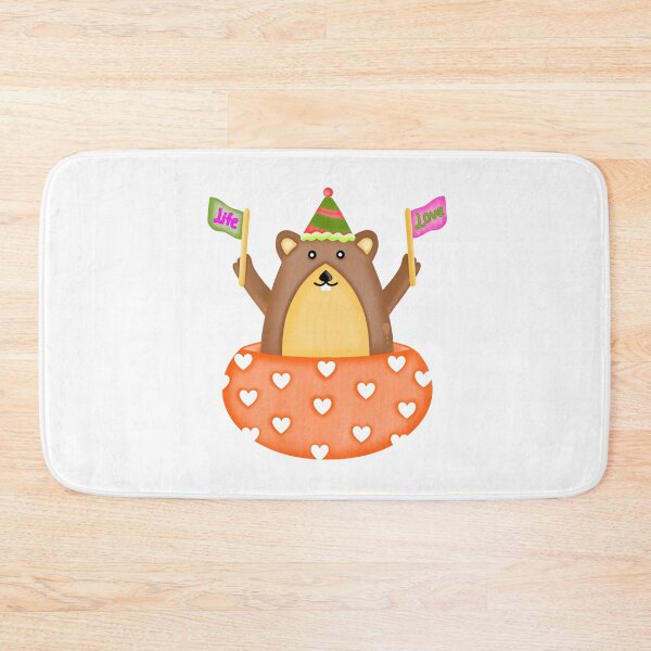 Item preview, Cute groundhog with life and love flags. designed and sold by Onanong2531.