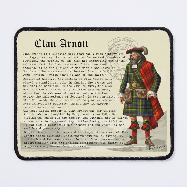 Item preview, Clan Arnott Scottish History  designed and sold by BagTown Clans.