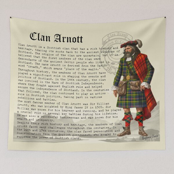 Item preview, Clan Arnott Scottish History  designed and sold by BagTown Clans.