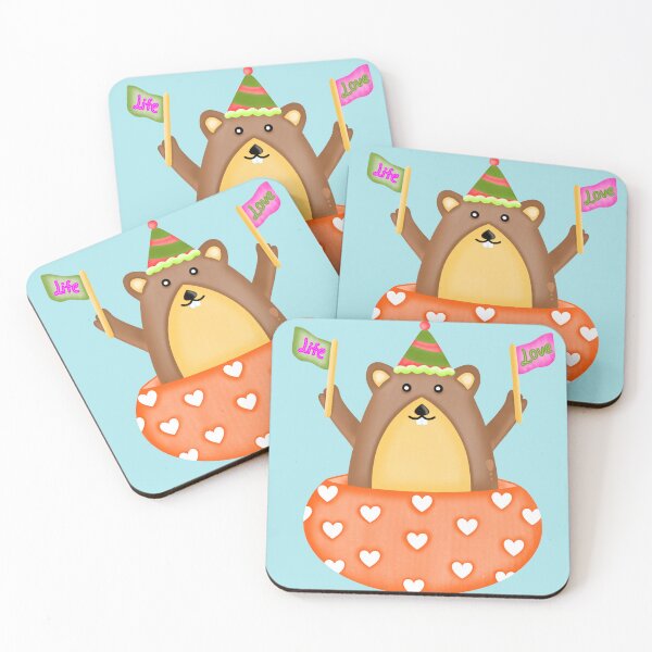 Item preview, Cute groundhog with life and love flags. designed and sold by Onanong2531.