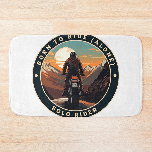 Item preview, SOLO RIDER sticker | Born to ride (alone) | Solo Motorcyclist designed and sold by ronengel.