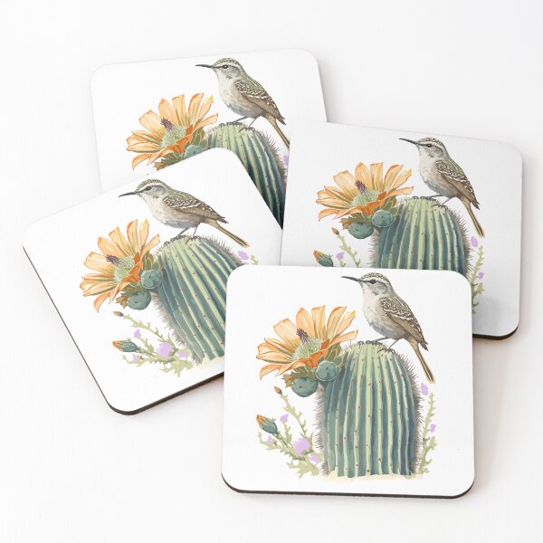 Item preview, Nature's Symbiosis: Cactus Wren and Saguaro Blossom designed and sold by waterhutch.
