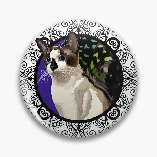 Item preview, Snowshoe Siamese Tailed Jay Butterfly Cat Frame designed and sold by Carleah Unique.
