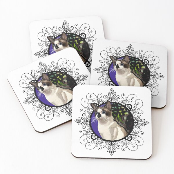 Item preview, Snowshoe Siamese Tailed Jay Butterfly Cat Frame designed and sold by Carleah Unique.