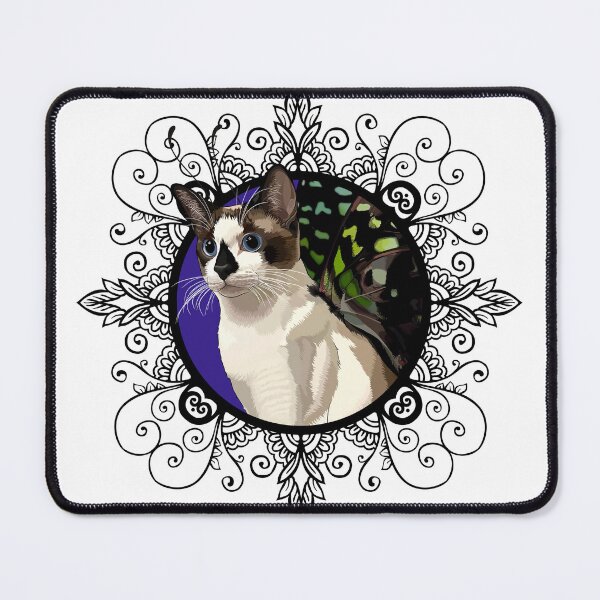 Item preview, Snowshoe Siamese Tailed Jay Butterfly Cat Frame designed and sold by Carleah Unique.
