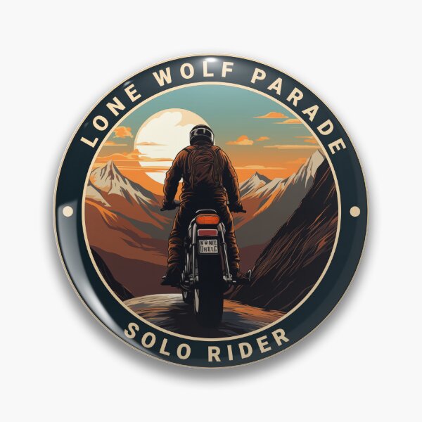 Item preview, SOLO RIDER sticker | Lone Wolf Parade | Solo Motorcyclist designed and sold by ronengel.