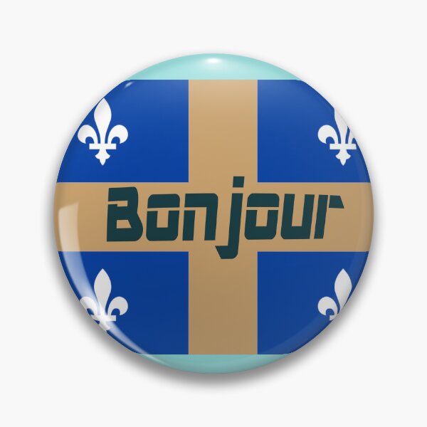 Item preview, Bonjour (hello in French) Quebec Flag designed and sold by lobodelnoir.