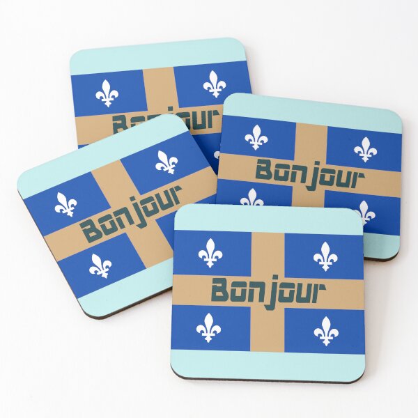 Item preview, Bonjour (hello in French) Quebec Flag designed and sold by lobodelnoir.