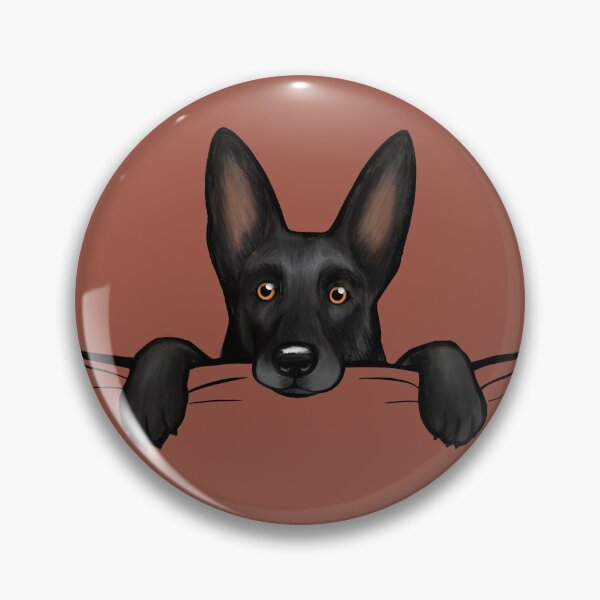 Item preview, Black German Shepherd Peeking Dog designed and sold by Jenn Inashvili.