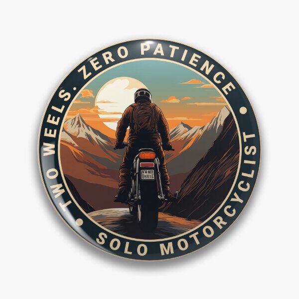Item preview, SOLO RIDER sticker | Two Wheels. Zero Patience | Solo Motorcyclist designed and sold by ronengel.