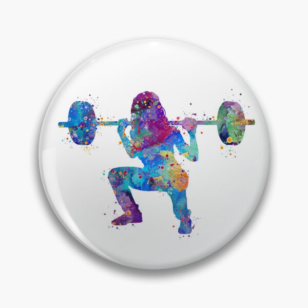 Item preview, Girl Squat Fitness Watercolor Artwork designed and sold by LotusGifts.