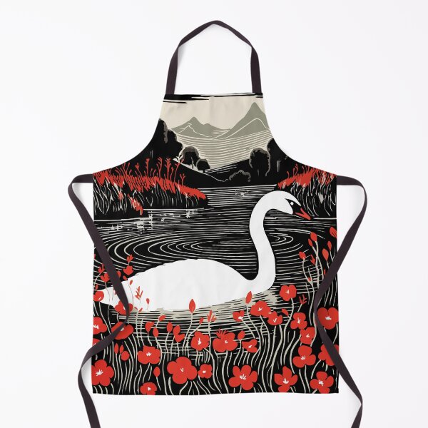 Item preview, Art Nouveau - swan and red flowers designed and sold by ArtNouveau-Deco.