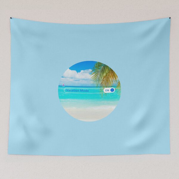 Item preview, Vacation Mode ON Beach - Travel Palm Beach Sea Toggle  designed and sold by RoseGenuine.