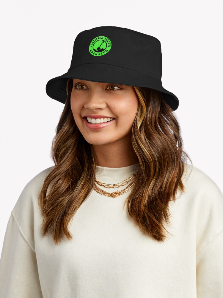 Thumbnail 5 von 6, Bucket Hat, Zertifizierte Schaufelfahrersicherheit Grün designt und verkauft von unionpride.