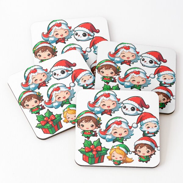 Item preview, Cute figurines Christmas stickers designed and sold by AlejaJorgeShop.