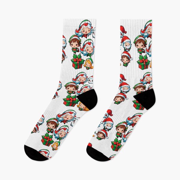 Item preview, Cute figurines Christmas stickers designed and sold by AlejaJorgeShop.