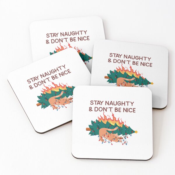 Item preview, Stay naughty& don't be nice, Funny Cat Christmas designed and sold by Kamran-Sharjeel.