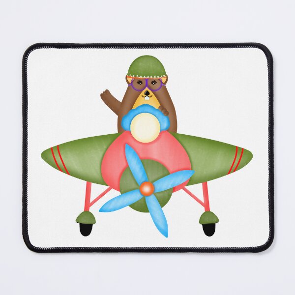 Item preview, Cute groundhog drive a plane.  designed and sold by Onanong2531.