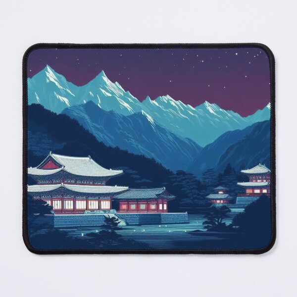 Item preview, Winter mountains and temples in Korea. designed and sold by growing-mom.