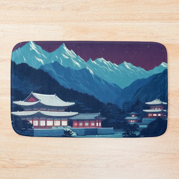 Item preview, Winter mountains and temples in Korea. designed and sold by growing-mom.
