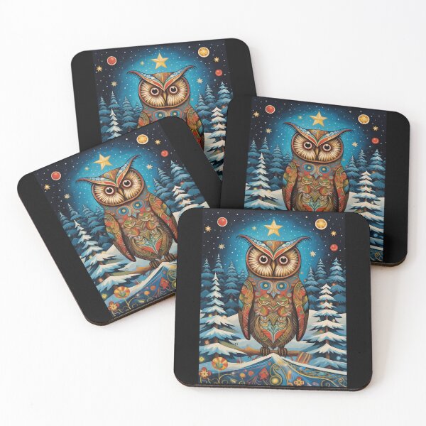 Item preview, Cute Owl At Christmas designed and sold by Timothystore-.