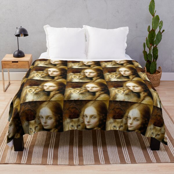 Item preview, Beautiful girl with a cat. designed and sold by Natalia-Vlad.