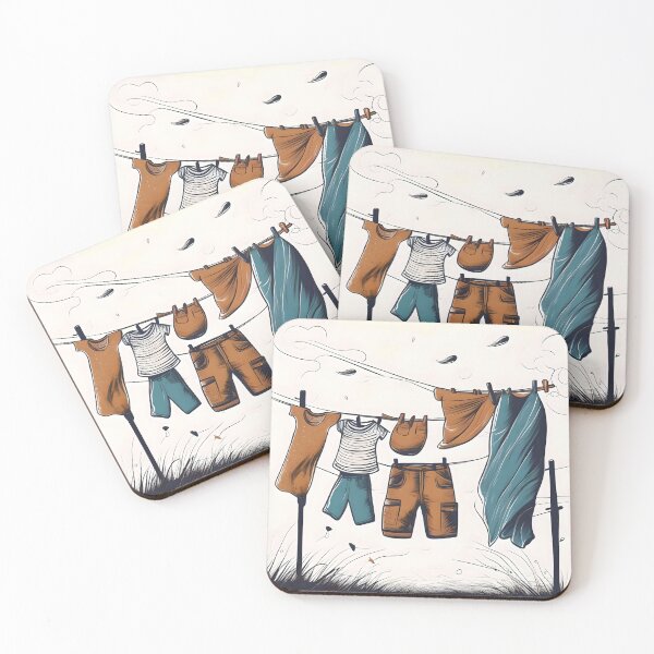 Item preview, Windy day clothesline #1 designed and sold by WildLadyWood.
