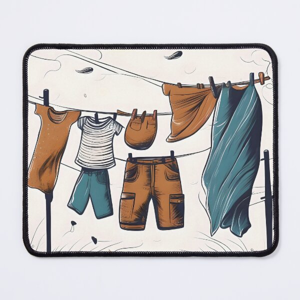Item preview, Windy day clothesline #1 designed and sold by WildLadyWood.