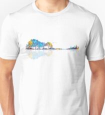 Nature Guitar - Colorful Watercolor Unisex T-Shirt