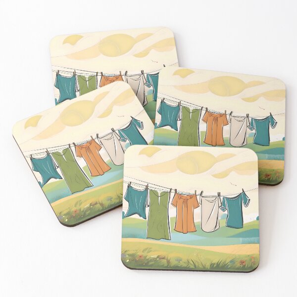 Item preview, Windy day clothesline #2 designed and sold by WildLadyWood.
