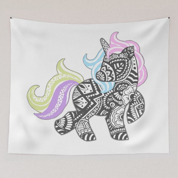 Item preview, Unicorn colors zentangle designed and sold by -soraya-.