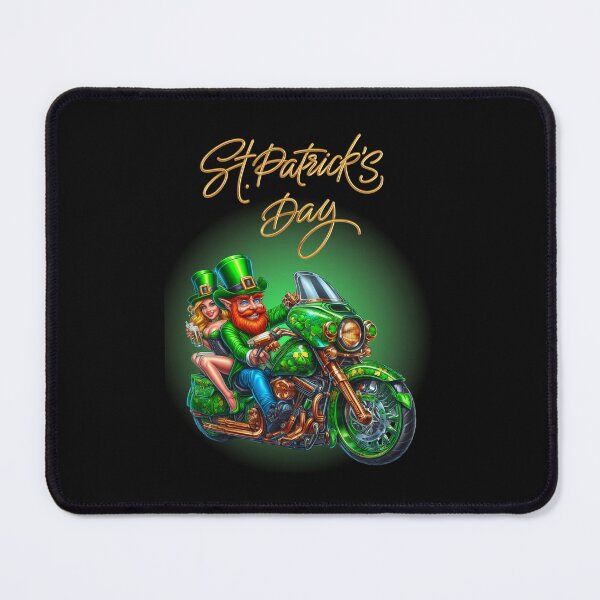 Item preview, Saint Patrick's Day leprechaun biker designed and sold by SeeingBeyond.