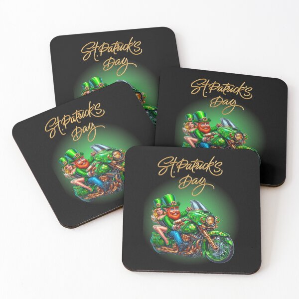 Item preview, Saint Patrick's Day leprechaun biker  designed and sold by SeeingBeyond.