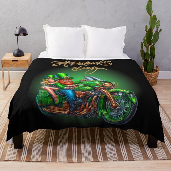 Item preview, Saint Patrick's Day leprechaun biker designed and sold by SeeingBeyond.