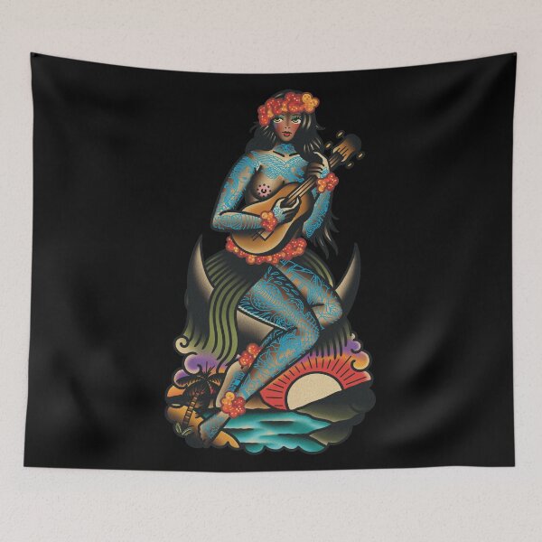 Item preview, Hula ukulele girl scene  designed and sold by Aloha-Life-808.