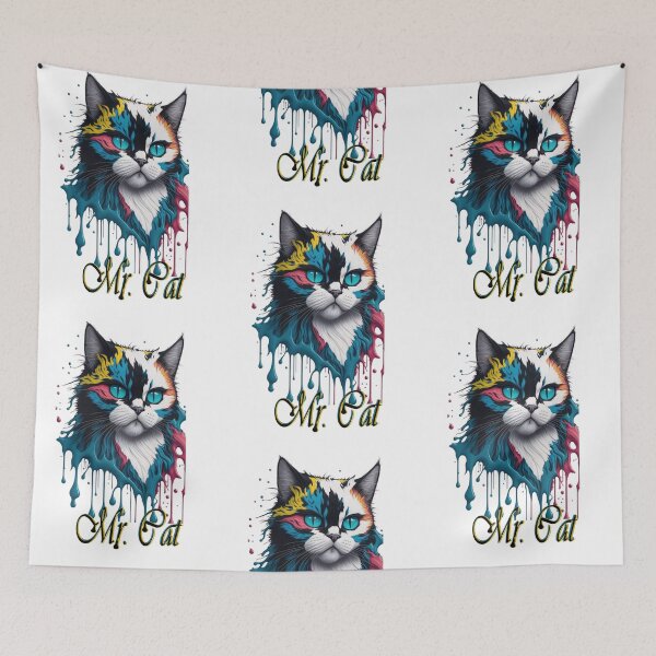 Item preview, Mr. Cat illustrated with many colors for t-shirts designed and sold by albertotv250.