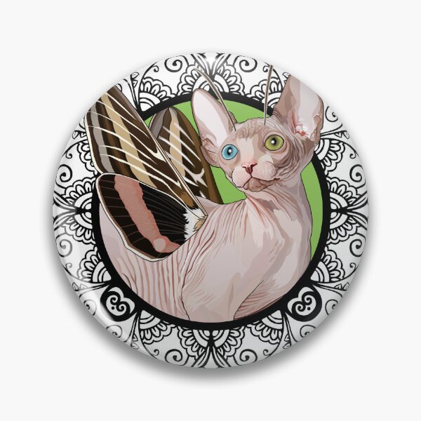 Item preview, Sphynx Moth Flitter Kitty in Ornate Frame designed and sold by Carleah Unique.