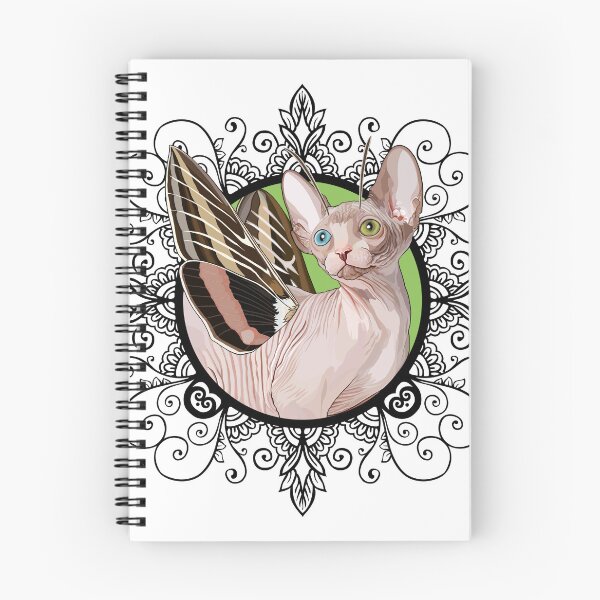 Item preview, Sphynx Moth Flitter Kitty in Ornate Frame designed and sold by Carleah Unique.