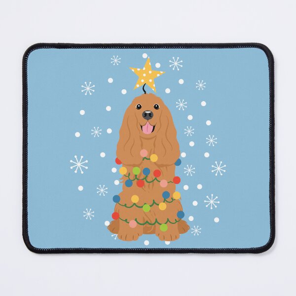 Artikelvorschau, Goldener Cocker Spaniel-Weihnachtsbaum entworfen und verkauft von Lulupainting.