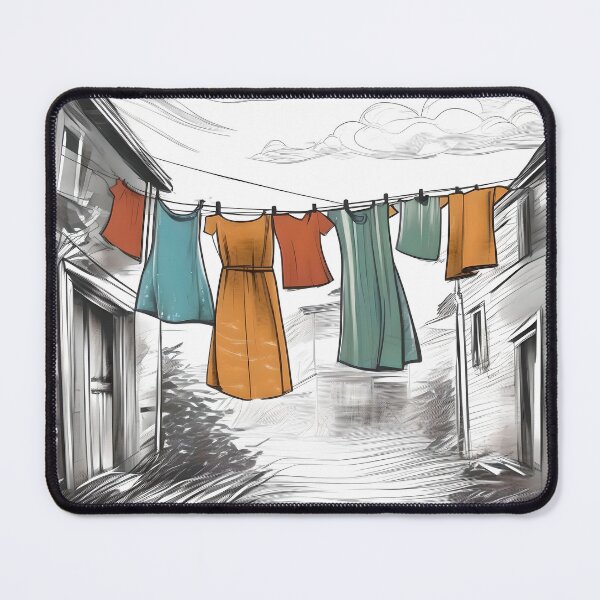 Item preview, Windy day clothesline #3 designed and sold by WildLadyWood.