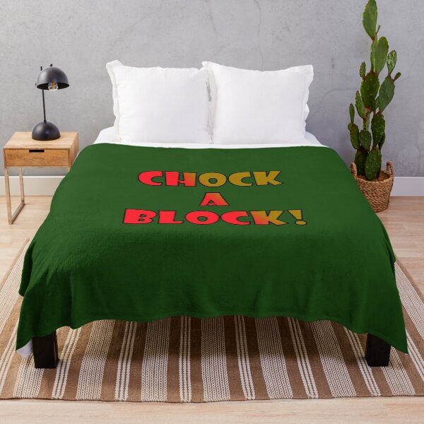 Item preview, CHOCK-A-BLOCK; Red and brown bold font with black trim designed and sold by AASparksDesigns.