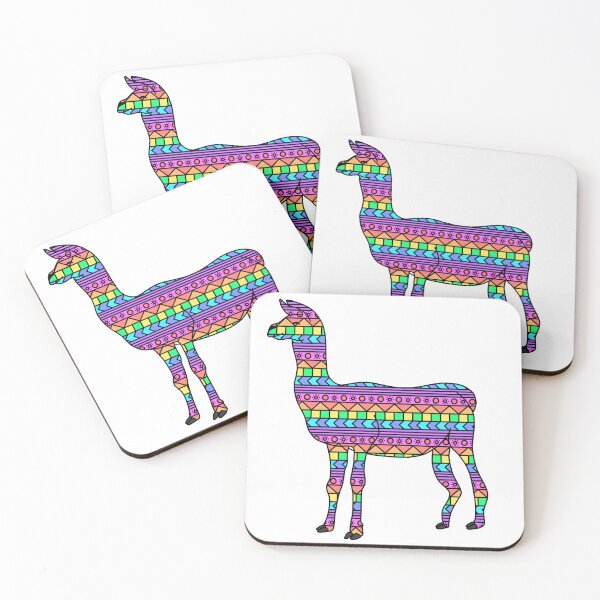Item preview, Rainbow Geometric Llama designed and sold by Leah Haas.