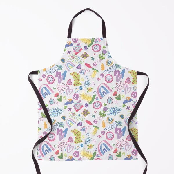 Item preview, Pastel Rainbows and Flowers in White designed and sold by FuriByDesign.