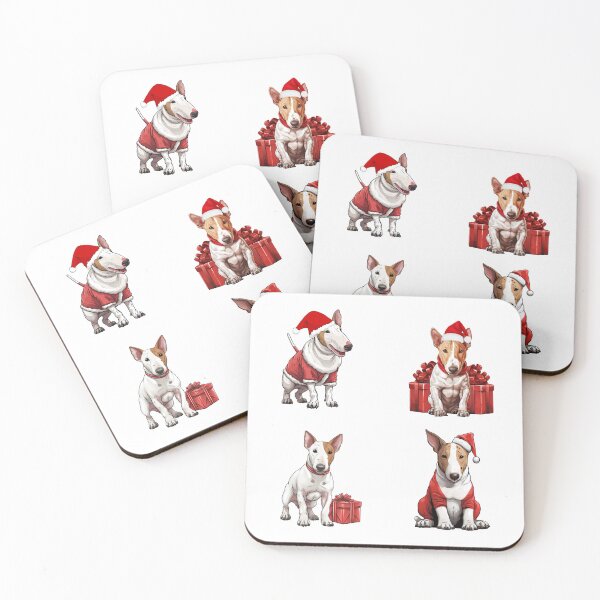 Item preview, Cute Christmas Bull Terriers designed and sold by TheAnimalZ00.