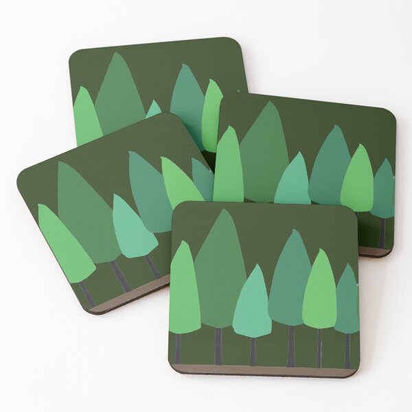 Item preview, Evergreen Trees on Dark Green designed and sold by MaryFiore.