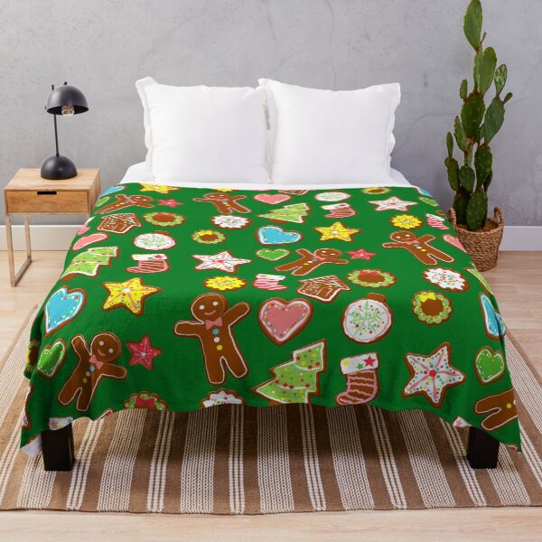 Item preview, Christmas Cookies Pattern Green Background designed and sold by eeveemac.