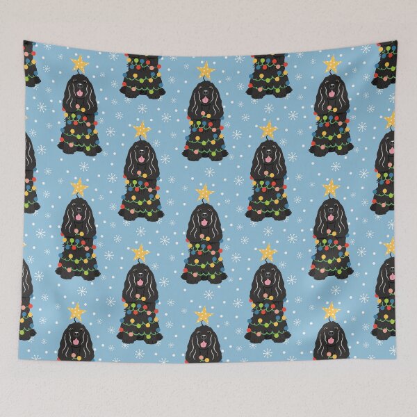 Item preview, Black Cocker Spaniel Christmas Tree designed and sold by Lulupainting.