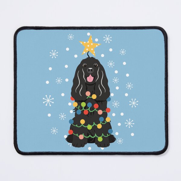 Item preview, Black Cocker Spaniel Christmas Tree designed and sold by Lulupainting.