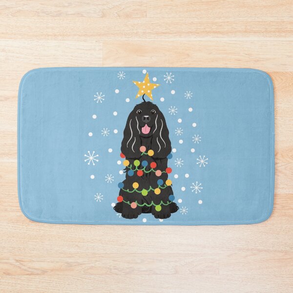 Item preview, Black Cocker Spaniel Christmas Tree designed and sold by Lulupainting.